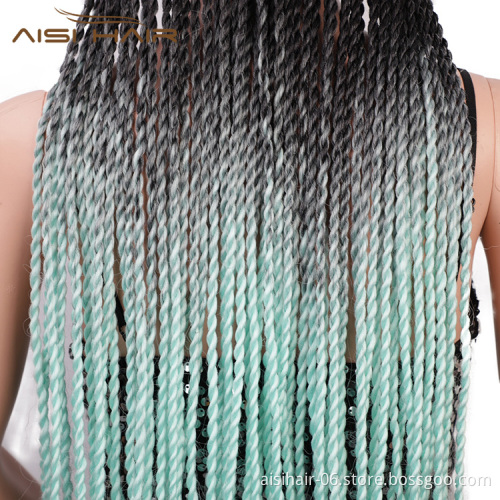 Aisi Hair Synthetic Cosplay Party Baseball Hat With Crochet Twist Braiding Hair Extension For Black Women Synthetic Hair Wigs
